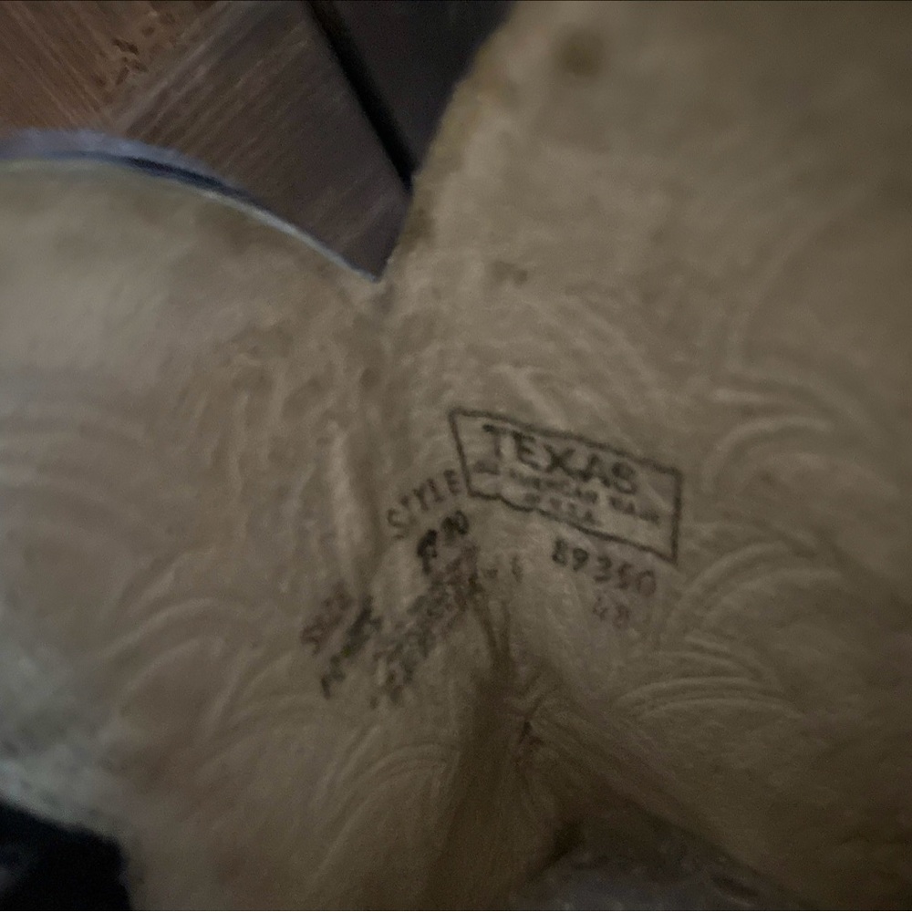 Men's Black and Gray Western Cowboy Boots Texas Brand - Picture 8 of 10